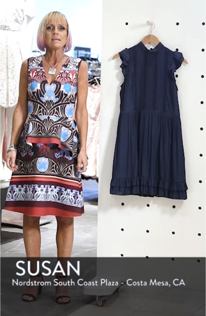 Embroidered Bodice A-Line Dress, sales video thumbnail