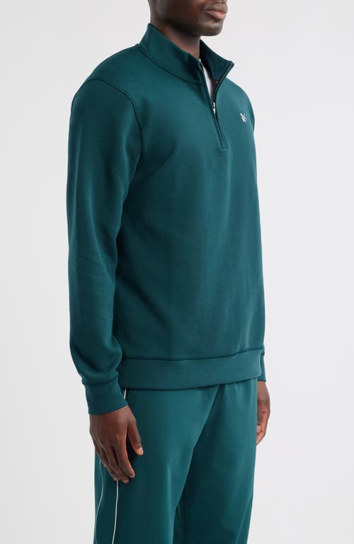 Puma Golf X Reigning Champ Cloudspun Fleece Quarter Zip Pullover In Green