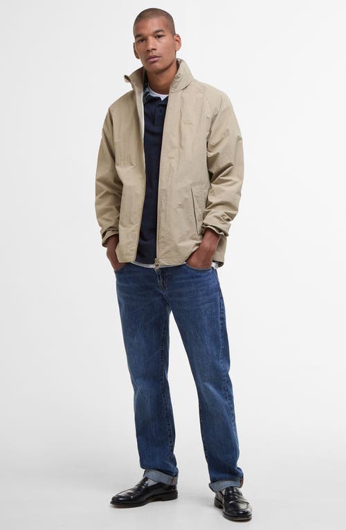 Barbour Keld Mens Showerproof Jacket In Washed Stone