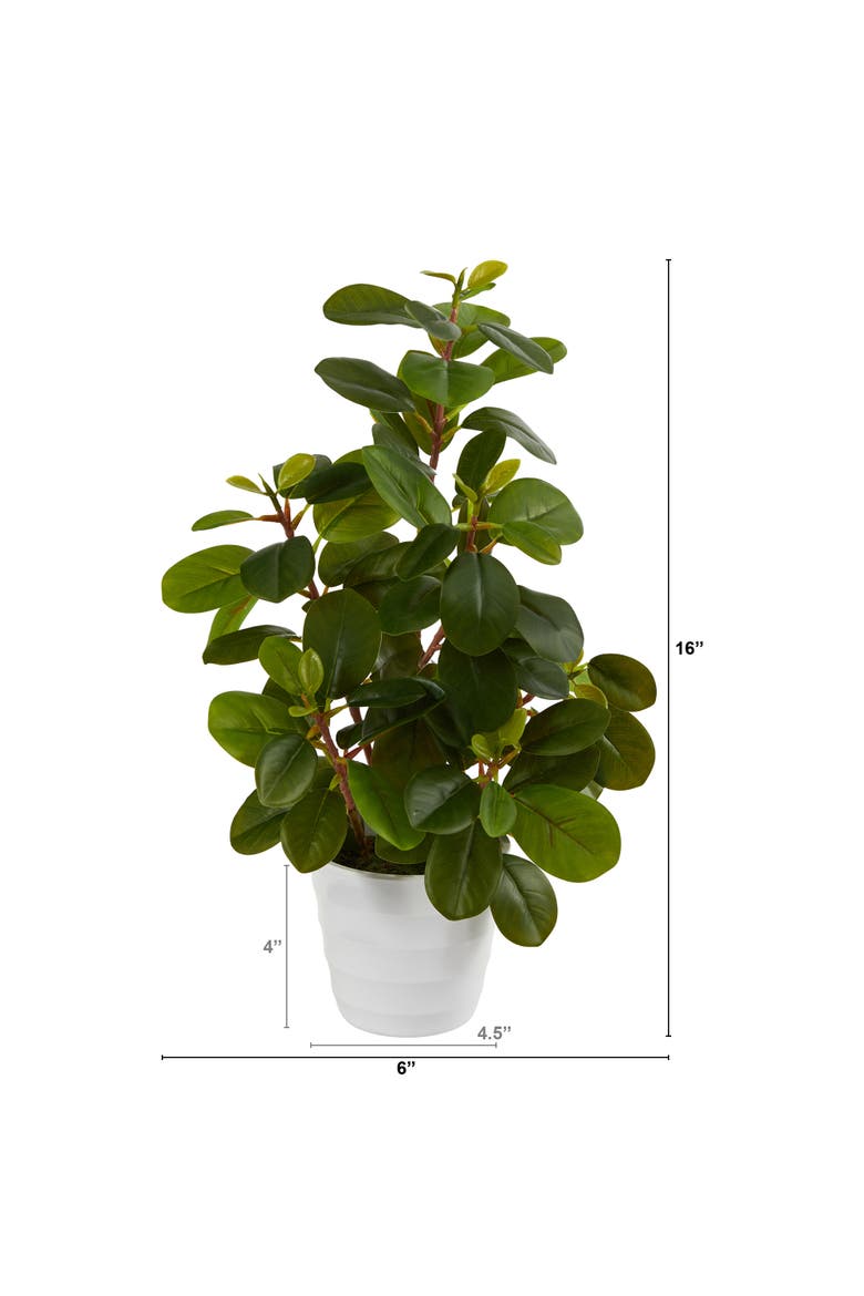 16-in Peperomia Artificial Plant in Decorative Planter, Alternate, color, Green
