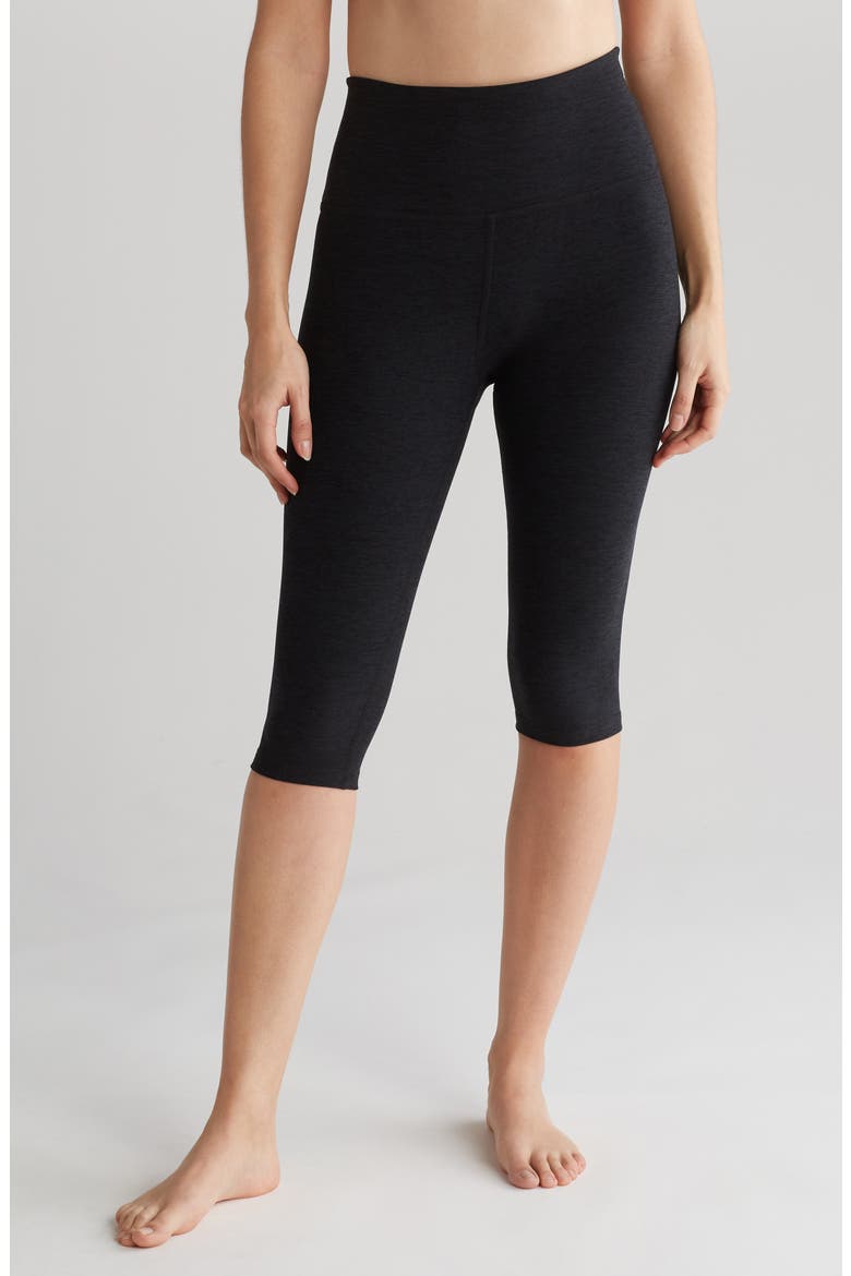 High Waist Crop Leggings, Main, color, DARKEST NIGHT
