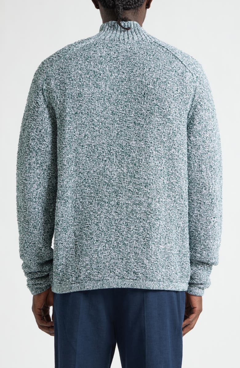 PALMES Mélange Cotton Blend Full Zip Sweater, Alternate, color, Off-White/ Green