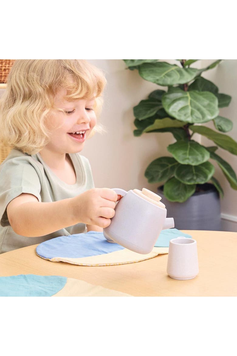 Teapot and Cups Set, Alternate, color, Multicolored