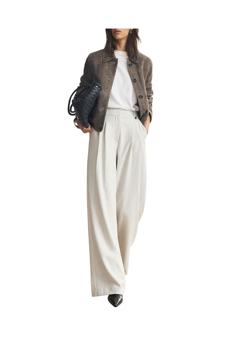 Tailored Wide Trousers, Alternate, color, Grey