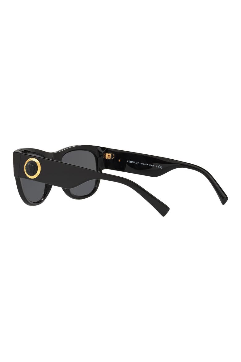 55mm Square Sunglasses, Alternate, color, BLACK