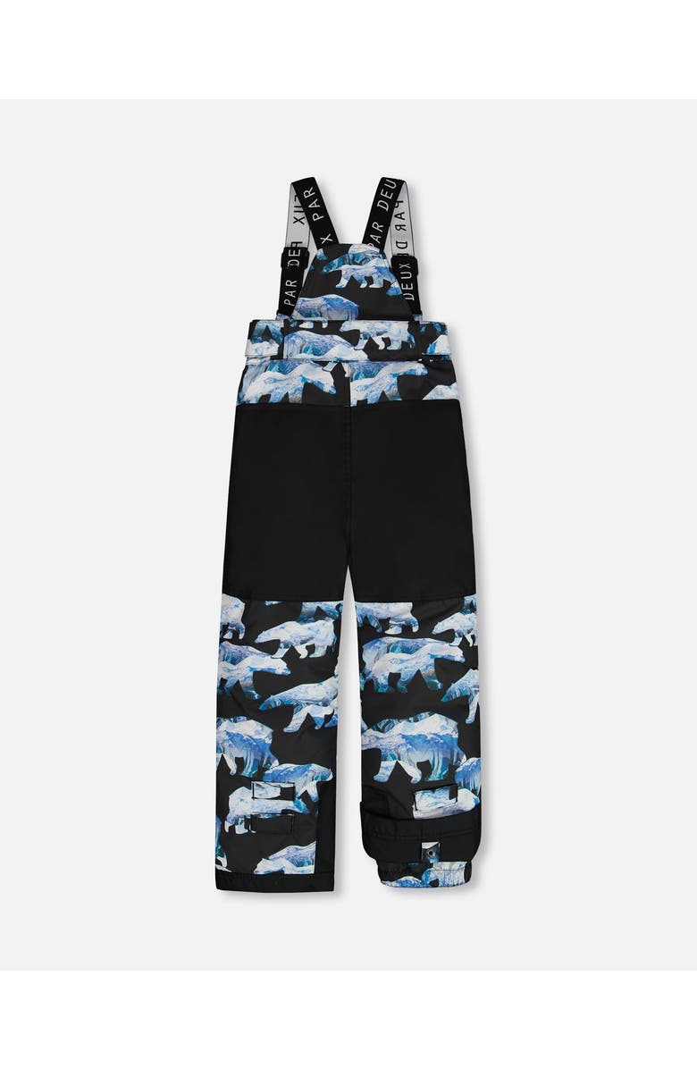 Deux par Deux Boy's Two Piece Snowsuit Black Printed Blue Bears, Alternate, color, 