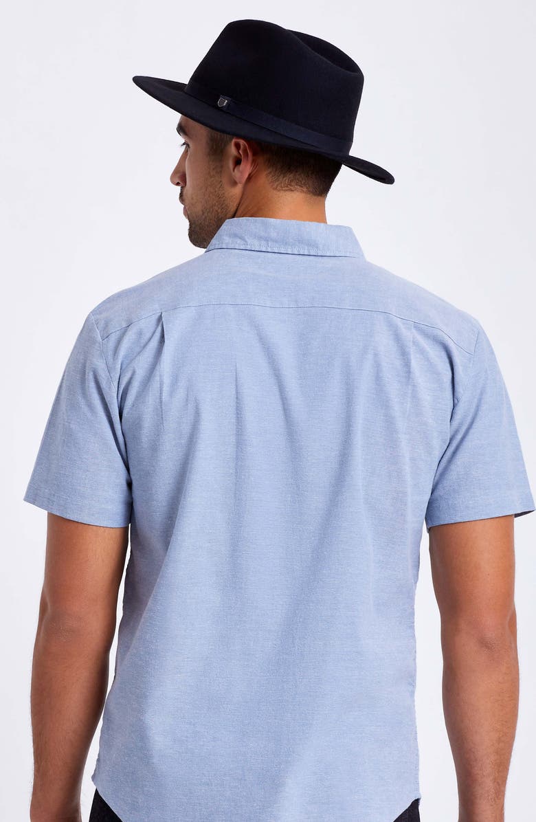 Brixton Messer Packable Wool Fedora, Alternate, color, Black/Black