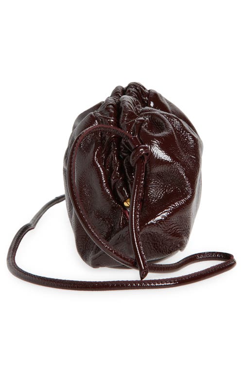 Mansur Gavriel Mini Cloud Leather Clutch In Burgundy