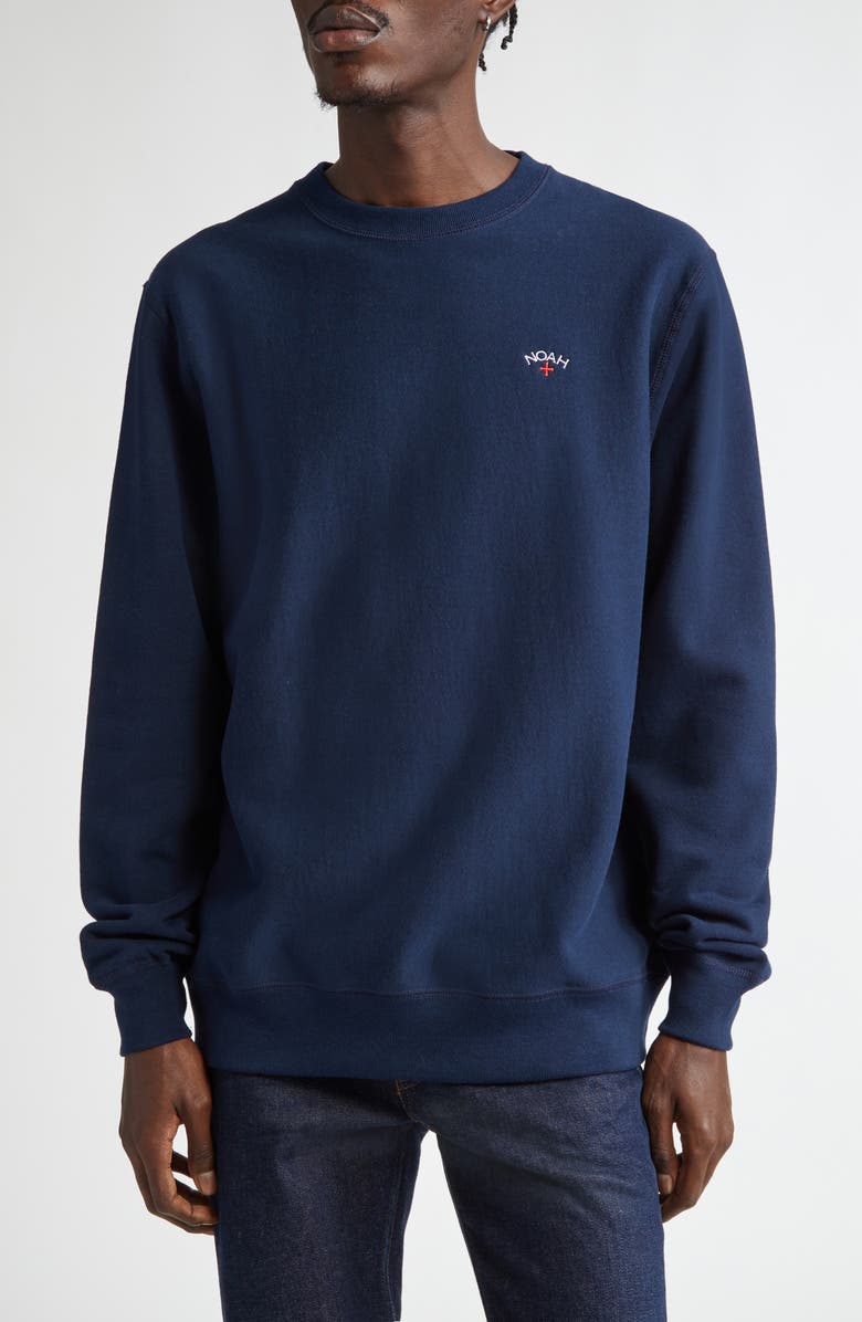 Noah Classic Cotton Crewneck Sweatshirt, Main, color, Navy
