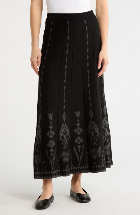 A-Line Midi Sweater Skirt