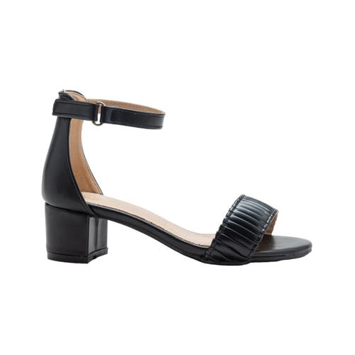 Tulleen Pleated Block-heels Sandals In Black