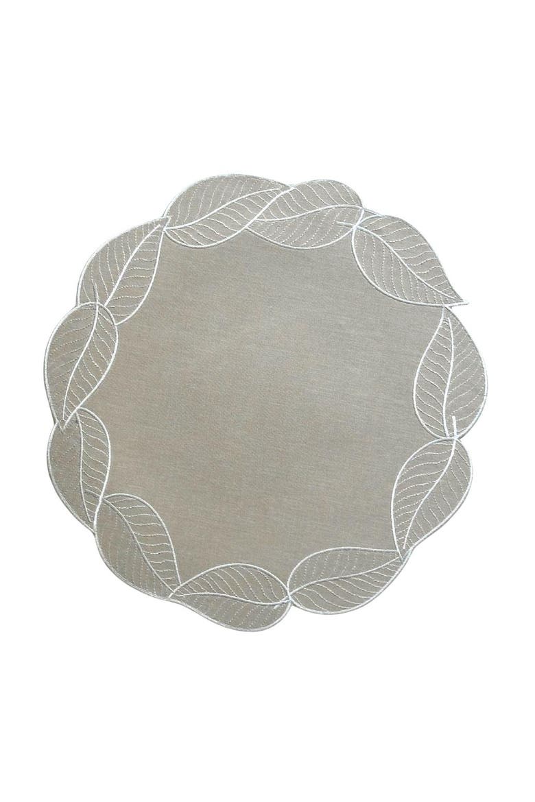 Leaf Placemat, Main, color, Gray