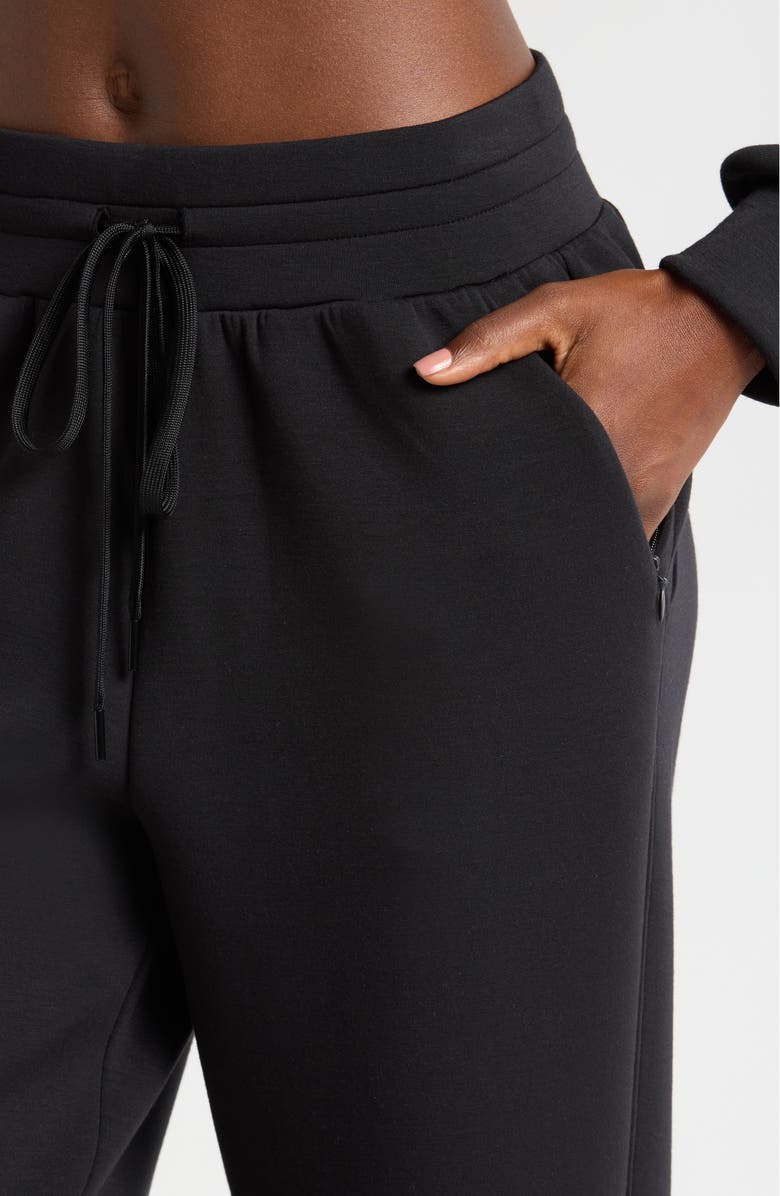 Zella Soft Scuba Knit Liftoff Drawstring Ankle Pants, Alternate, color, 