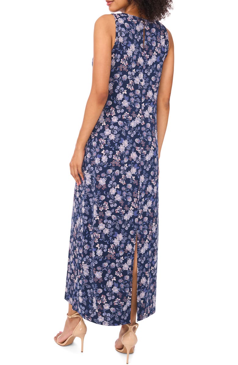 Vince Camuto Floral Print Sleeveless Maxi Dress, Alternate, color, French Blue