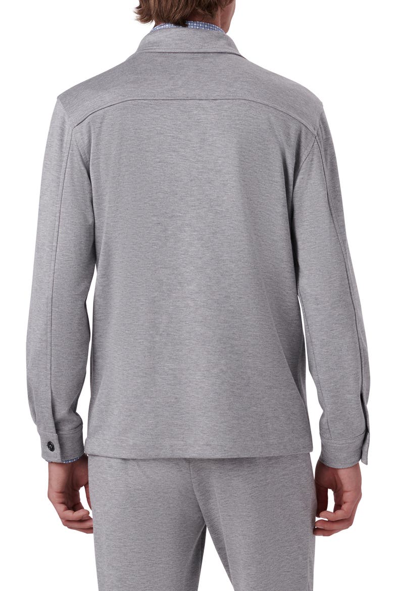Double Knit Shirt Jacket, Alternate, color, PLATINUM