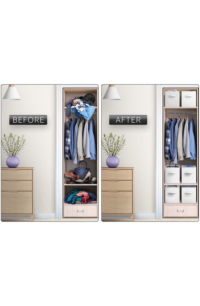 SORBUS 6-Pack Collapsible Storage Cubes, Alternate, color, White