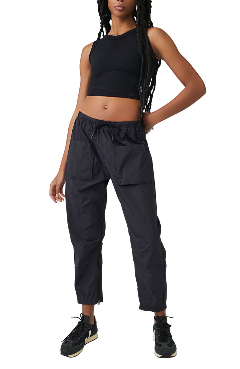 FP Movement by Free People Fly By Night Water Resistant Crop Hiking Pants, Alternate, color, Black