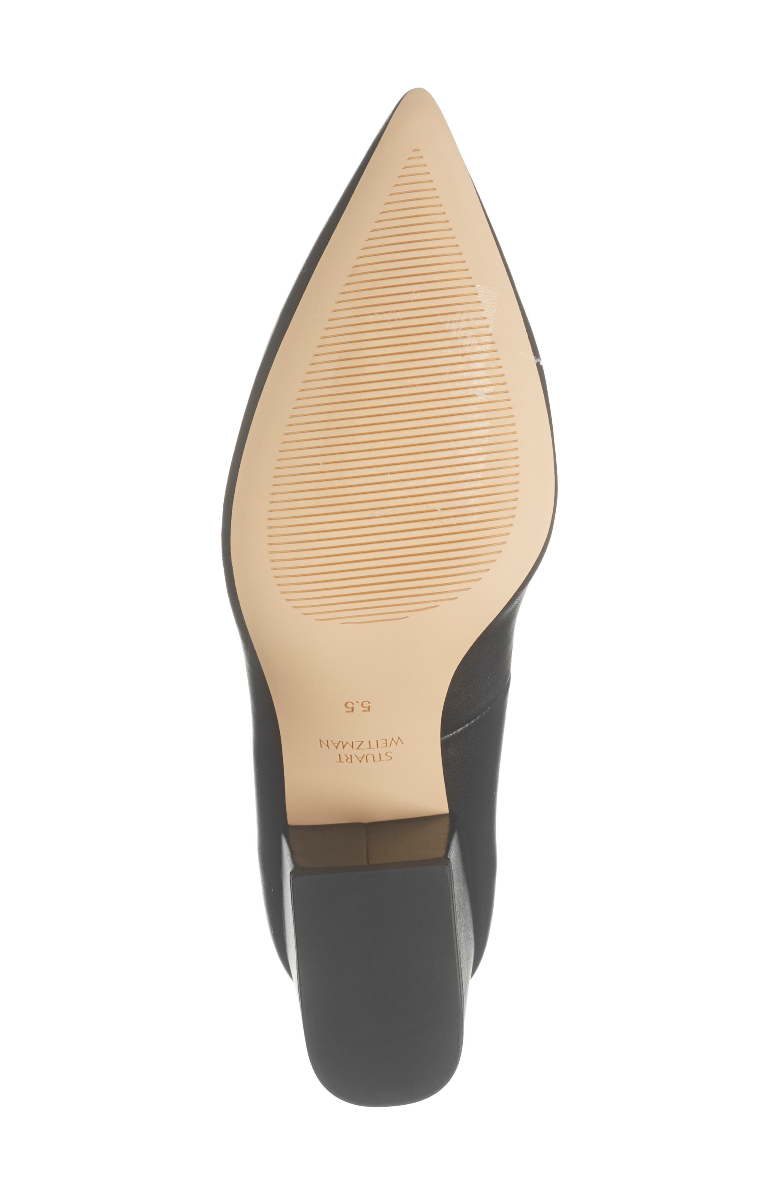 Stuart Weitzman Ave 75 Block Heel Pump, Alternate, color, Black