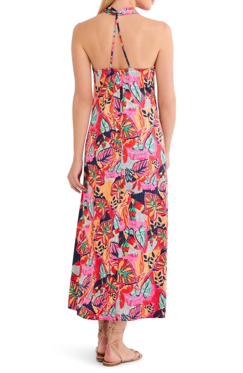 NIC+ZOE Kauai Garden Lorin Halter Neck Dress, Alternate, color, Red Multi