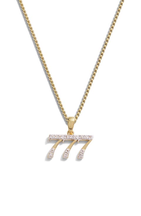 Pavé Angel Number Necklace