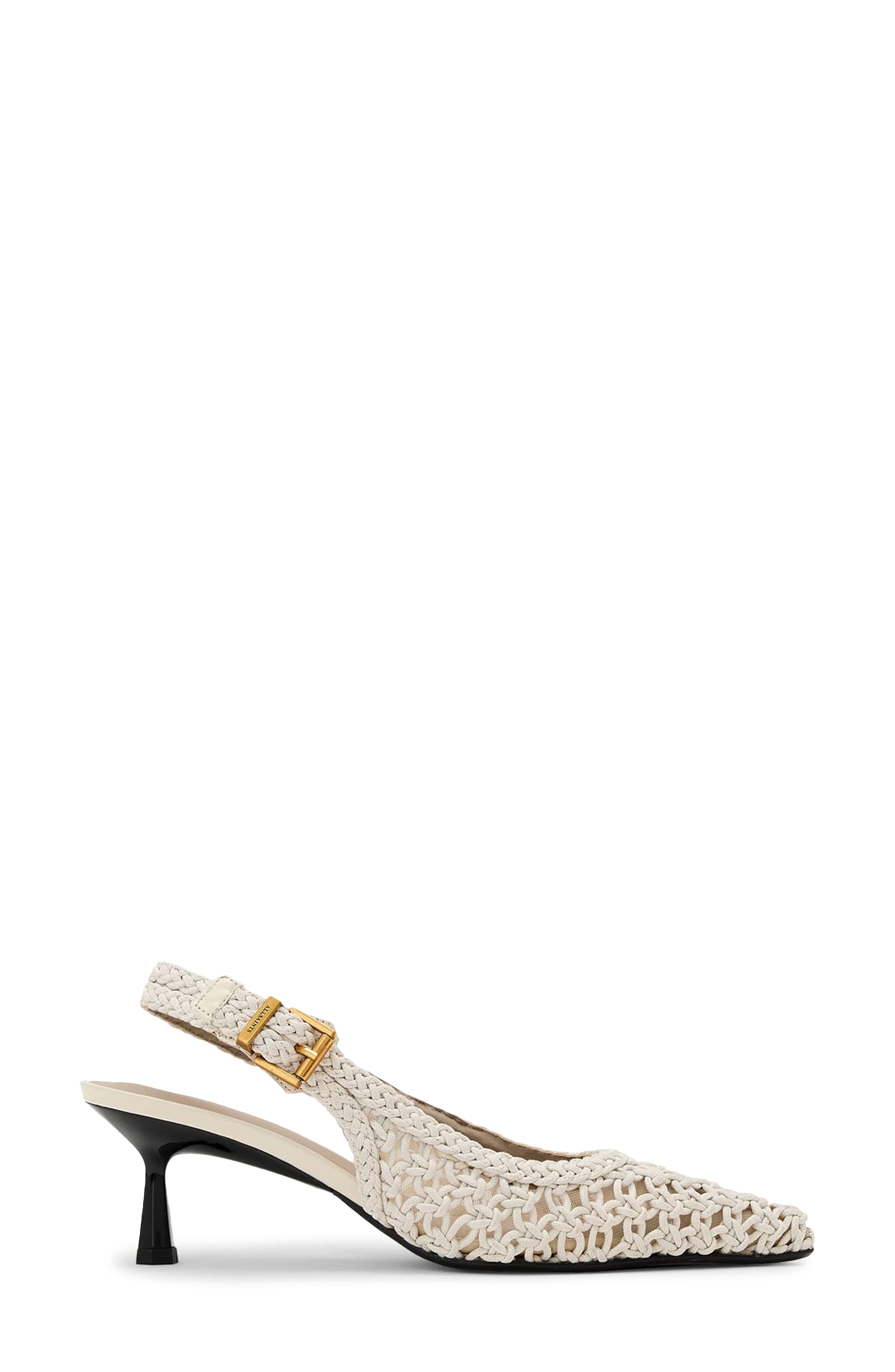 Violet Slingback Kitten Heel Pump, Alternate, color, PARCHMENT WHITE