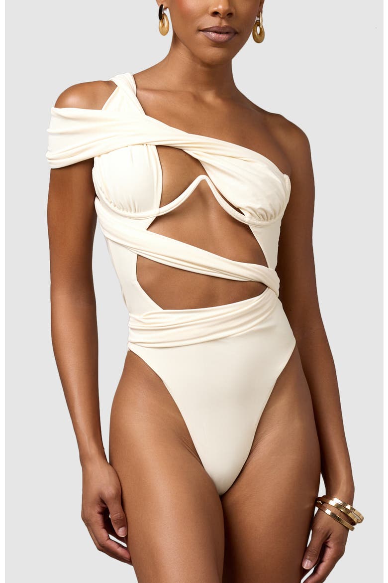 Bella One-Piece Swimsuit, Main, color, Cream