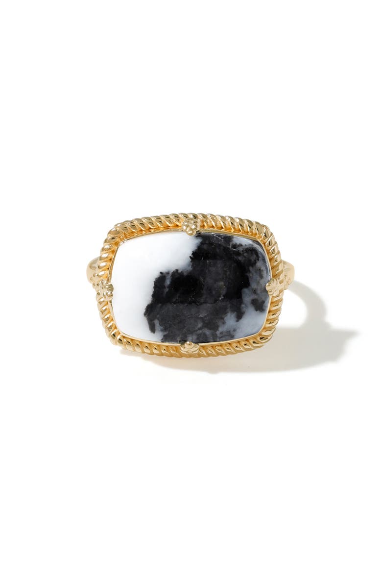 Zebra Jasper Ring, Main, color, BLACK