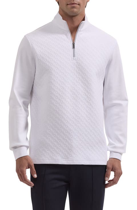 Diamond Quilted Quarter Zip Pullover