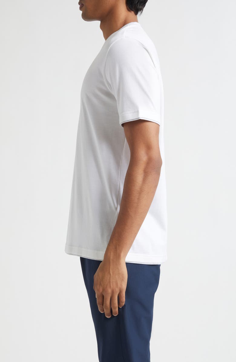 Eleventy Crewneck T-Shirt, Alternate, color, 01- 13- White Light Grey