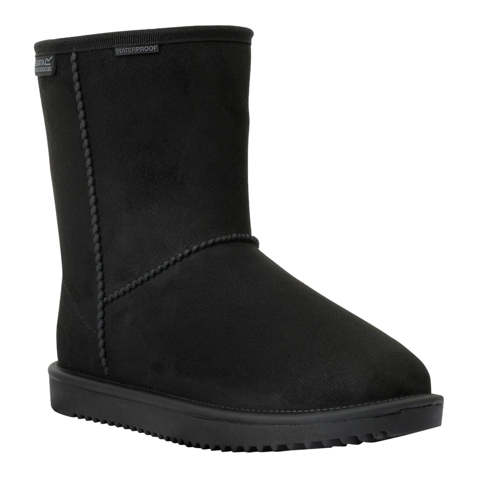 Risely Waterproof Faux Fur Lined Winter Boots, Main, color, Black