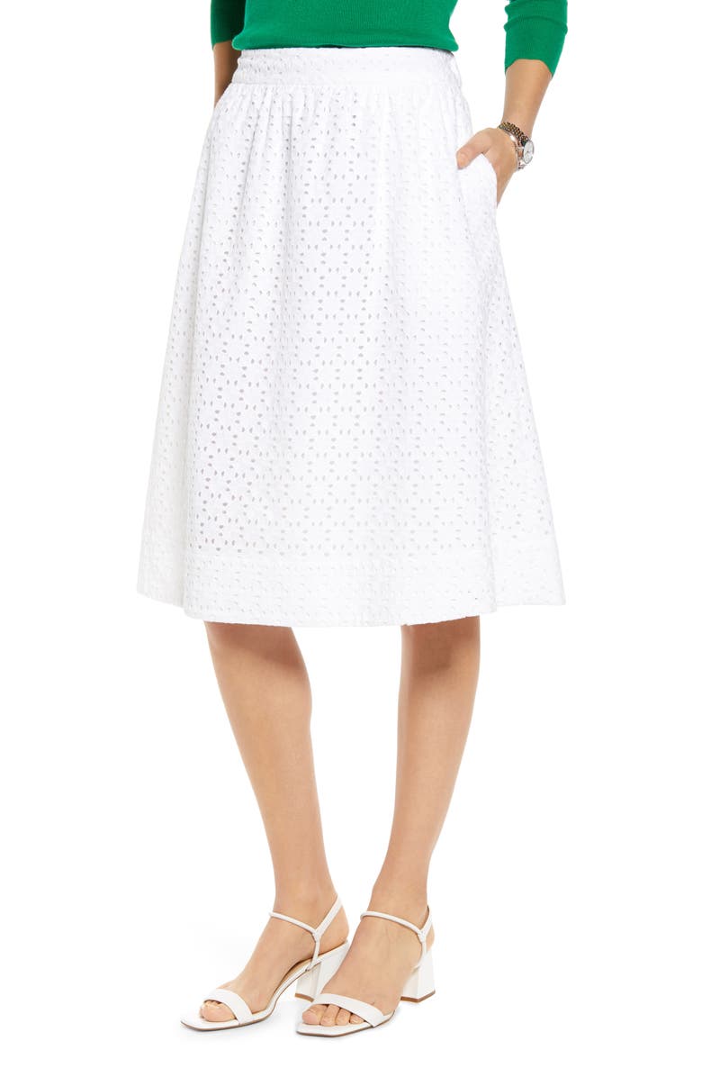 1901 Eyelet A-Line Skirt, Main, color, 