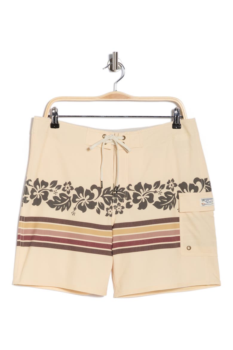 Exotica Swim Shorts, Alternate, color, BUTTER