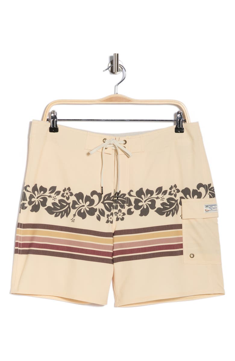 RVCA Exotica Swim Shorts, Main, color, Butter