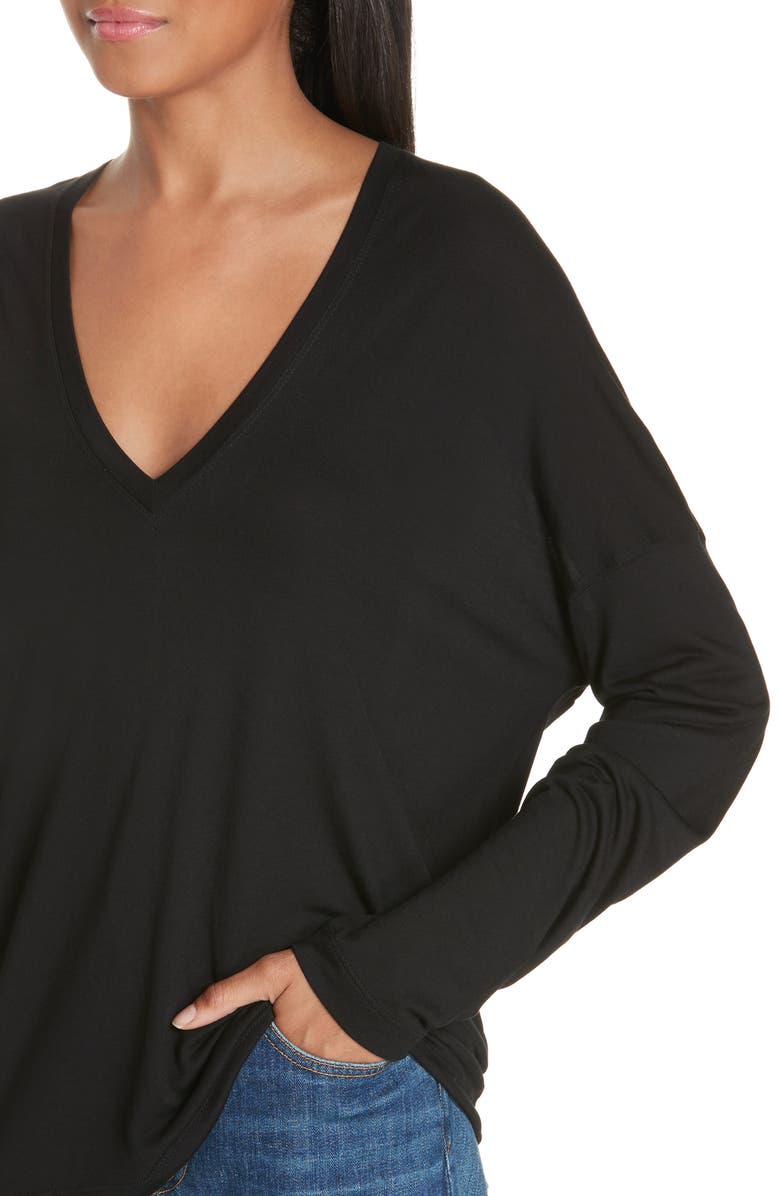 Vince Drop-Shoulder Jersey Top, Alternate, color,
