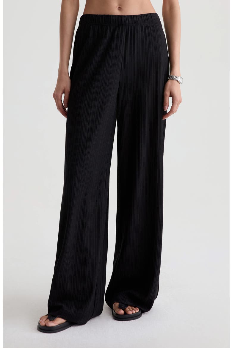 Koda Crinkle Wide Leg Pants, Main, color, SUPER BLACK