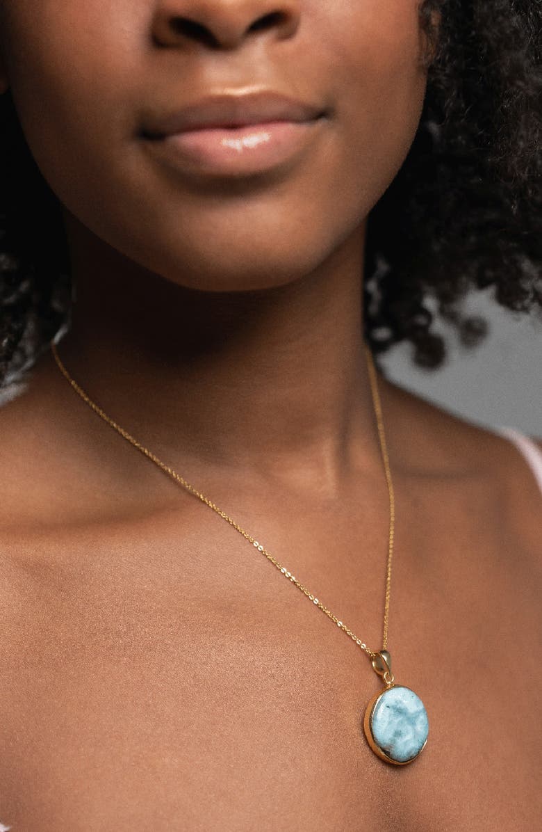 Kiara by Ki-Ele Larimar Pendant Necklace, Alternate, color,