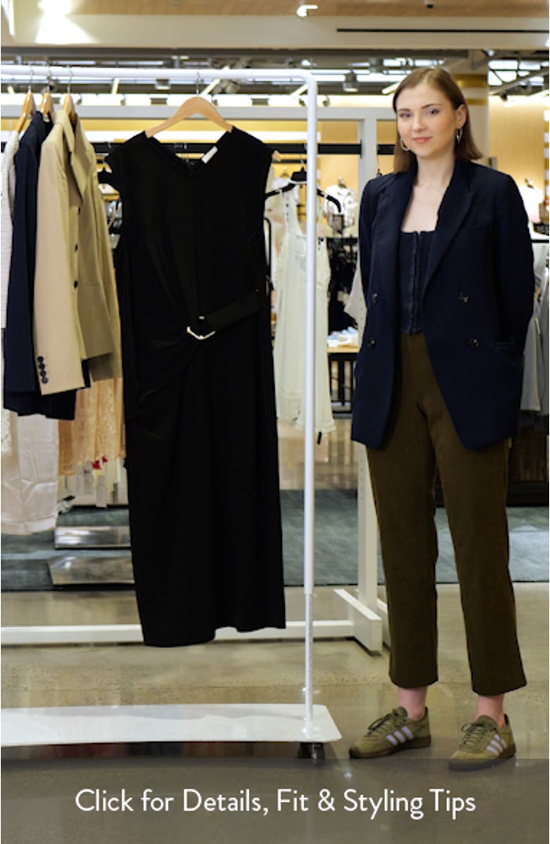 Sleeveless Ruched Midi Dress, sales video thumbnail