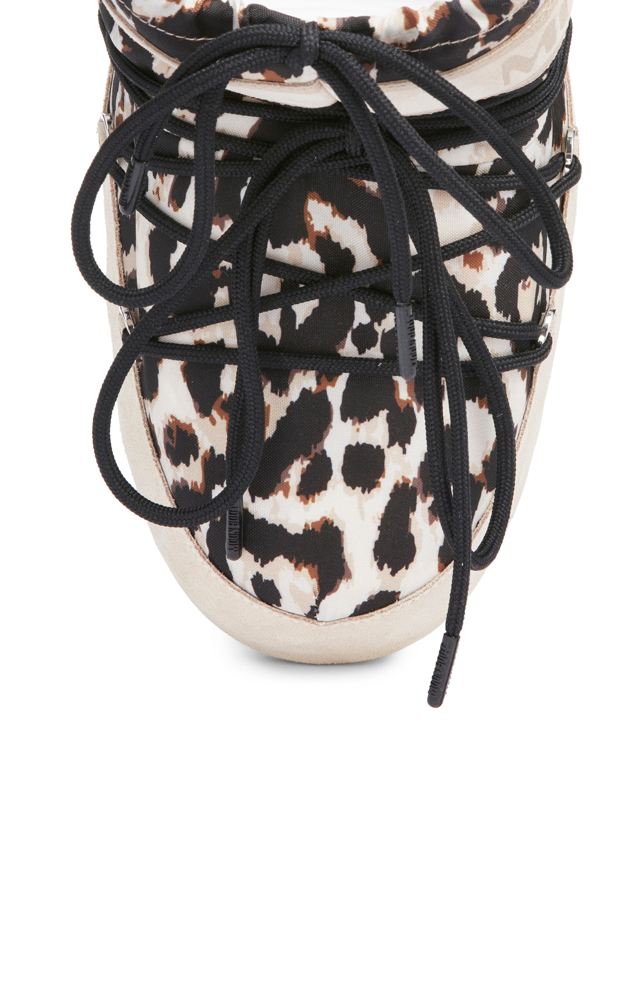 Moon Boot<sup>®</sup> Icon Low Water Repellent Leopard Print Boot, Alternate, color, Light Leopard
