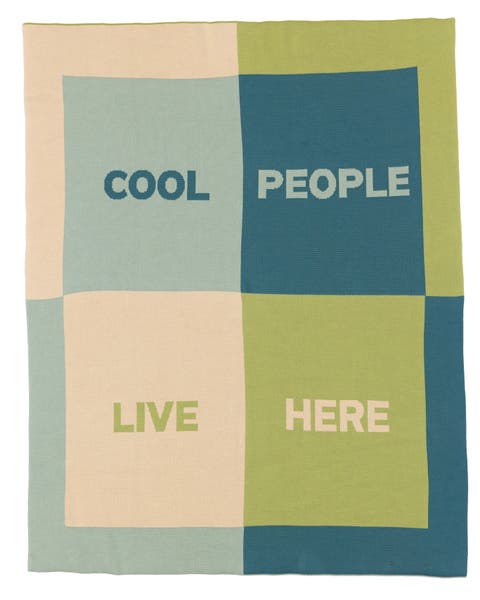 Cool People Live Here Knit Throw Blanket