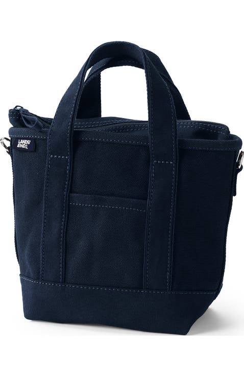 Zip Top Canvas Tote Bag