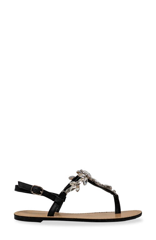 Chase & Chloe Chase And Chloe Aiden Crystal T-strap Sandal