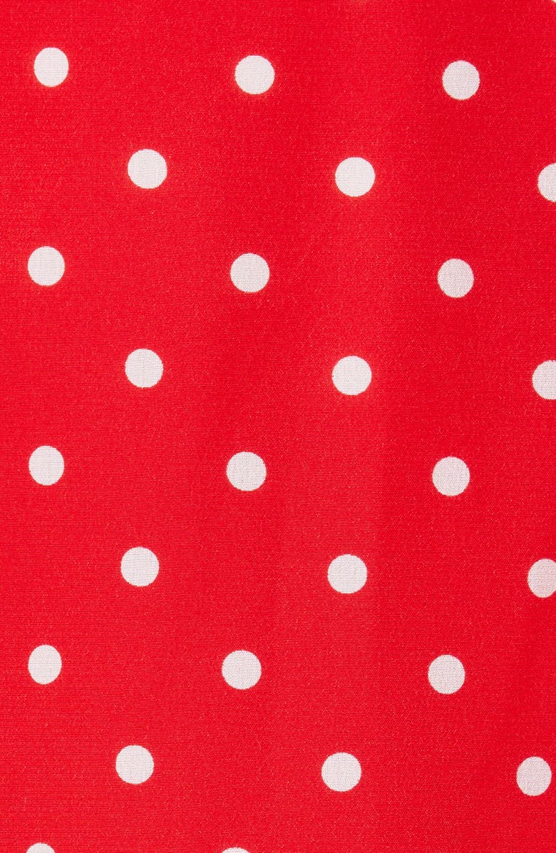 Balenciaga Polka Dot Tie Neck Silk Blouse, Alternate, color,