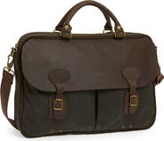 Barbour Waxed Leather Briefcase