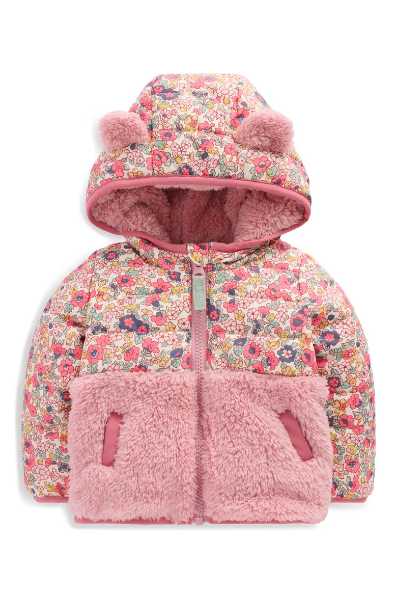 Kids' Mixed Media Hooded Jacket, Main, color, MULTI DITSY FLORAL