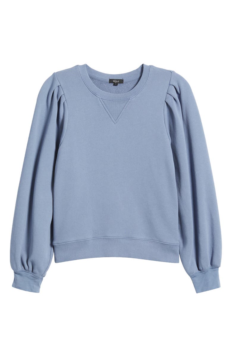 Rails Tiffany Balloon Sleeve Cotton Sweatshirt, Alternate, color, Faded Periwinkle