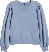 Rails Tiffany Balloon Sleeve Cotton Sweatshirt