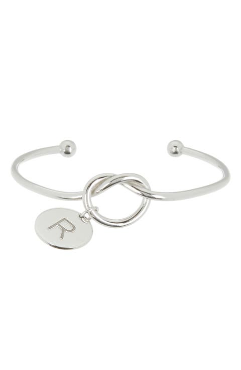 Love Knot Initial Bracelet