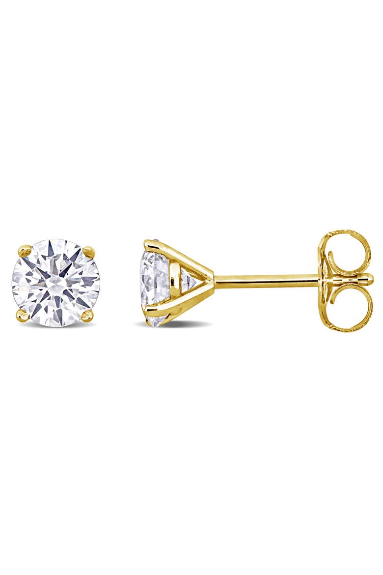 Lab-Grown Diamond Martini-Style Stud Earrings 14k, Main, color, Yellow Gold