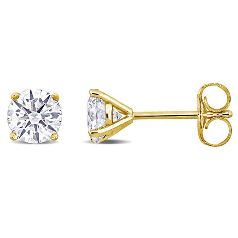 Lab-Grown Diamond Martini-Style Stud Earrings 14k