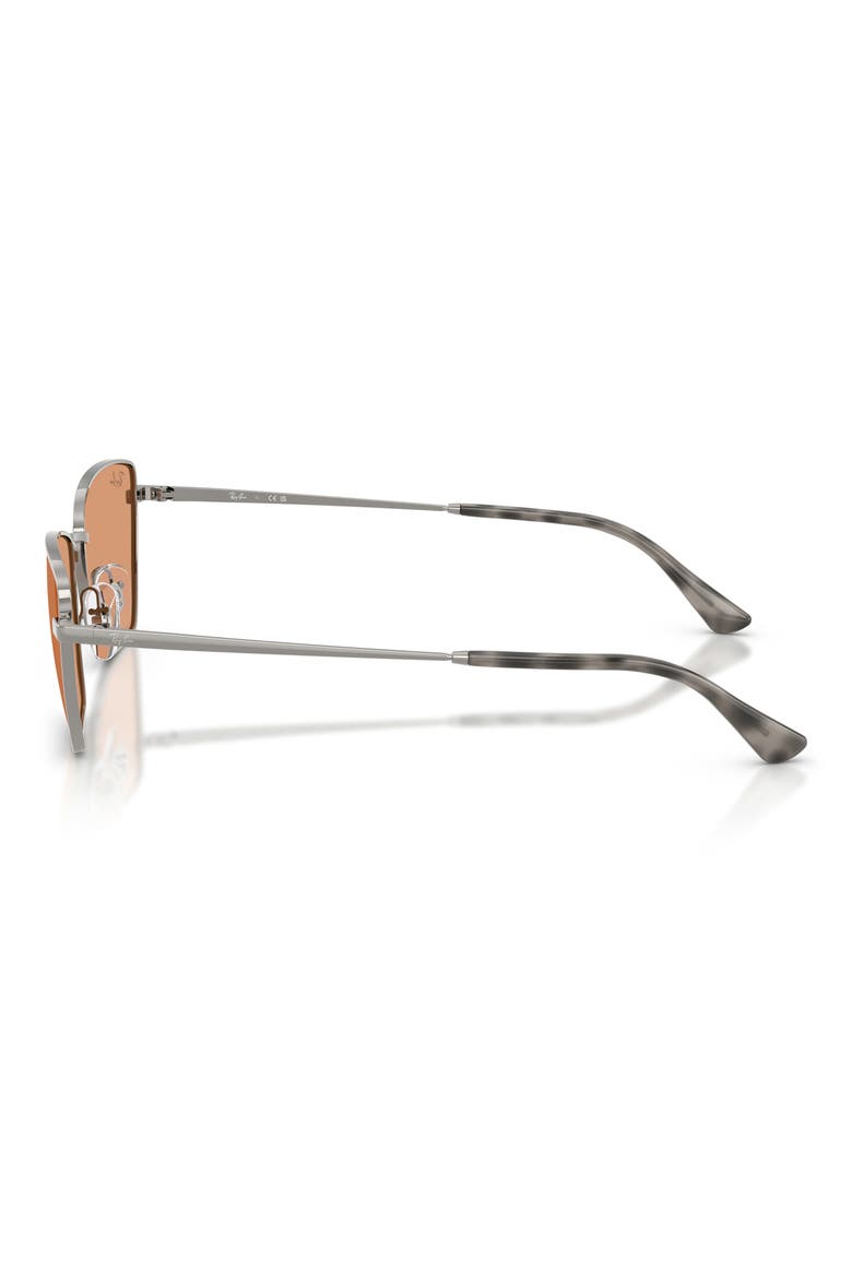 53mm Cat Eye Sunglasses, Alternate, color, GUNMETAL / ORANGE